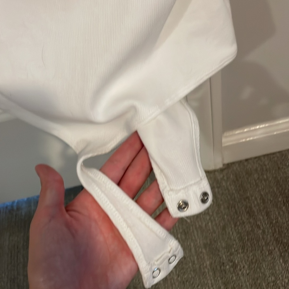 white Ruffle bodysuit - Picture 3 of 3